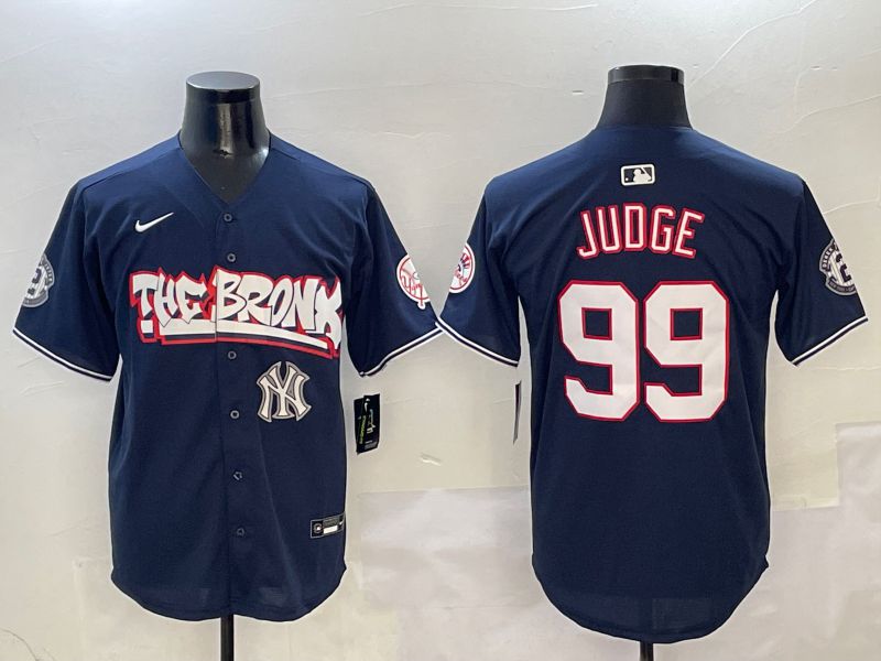 Men New York Yankees #99 Judge Drak Blue four generations Joint Name 2025 Nike MLB Jersey style 4118->new york yankees->MLB Jersey